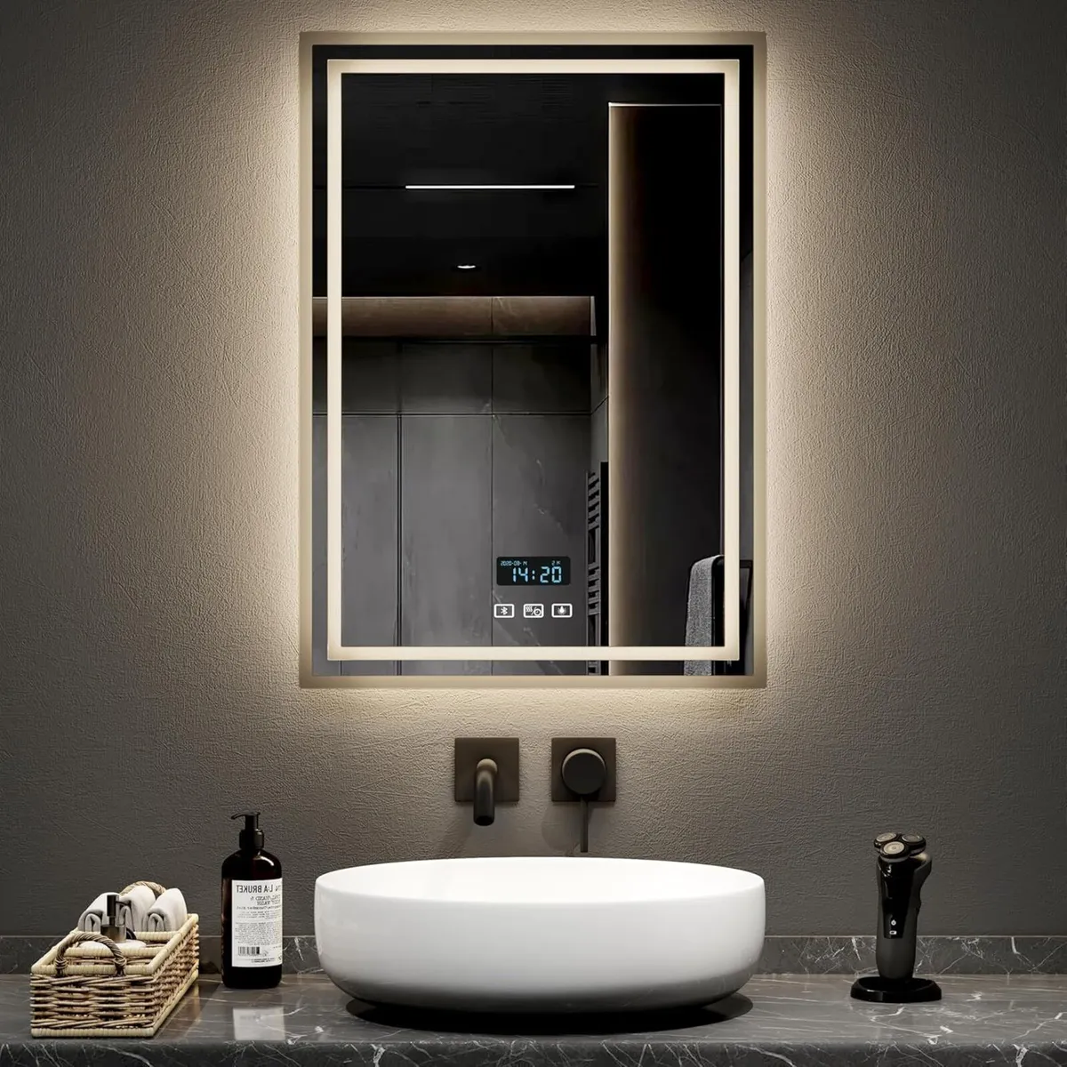 Bathroom Mirror with LED Lights 500 x 700MM - Image 2