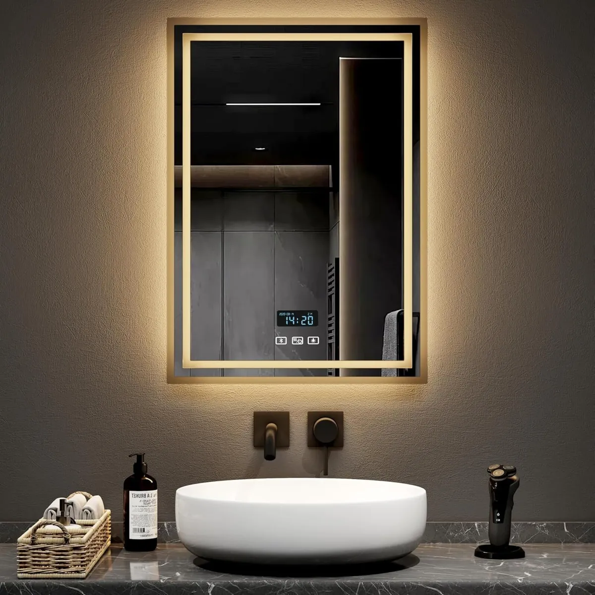 Bathroom Mirror with LED Lights 500 x 700MM - Image 3