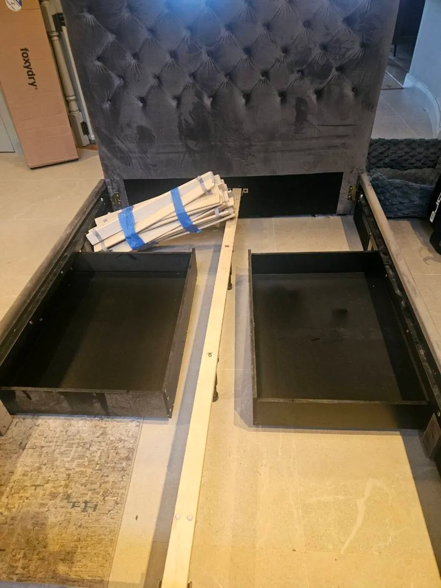 Double bed frame with mattress - Image 2