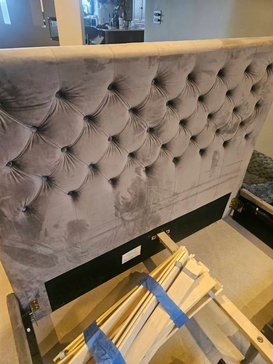 Double bed frame with mattress - Image 1