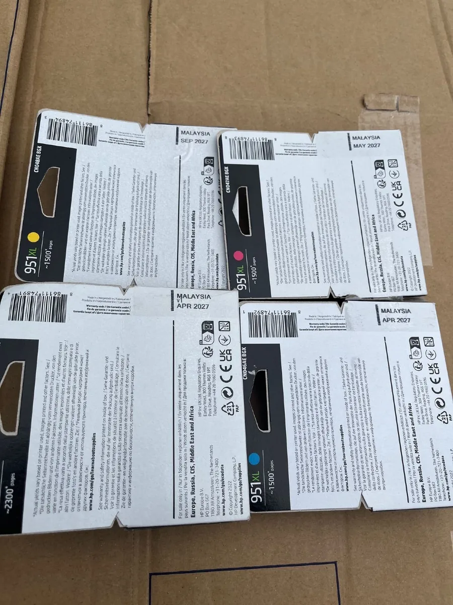 HP 950XL/951XL Cartridges Black/Cyan/Yellow/Magent - Image 2