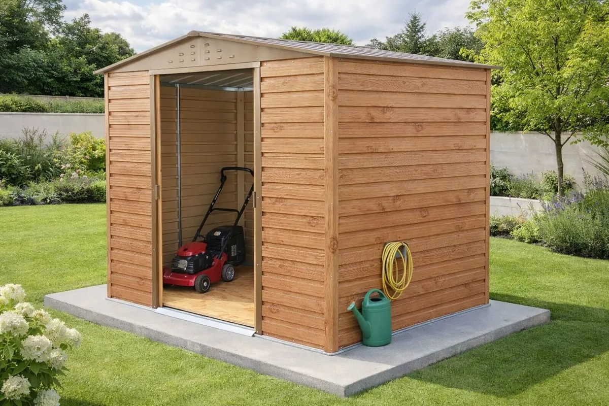 🏡 Alpine 8x6 WG Steel Garden Shed –FREE Floor Kit - Image 1
