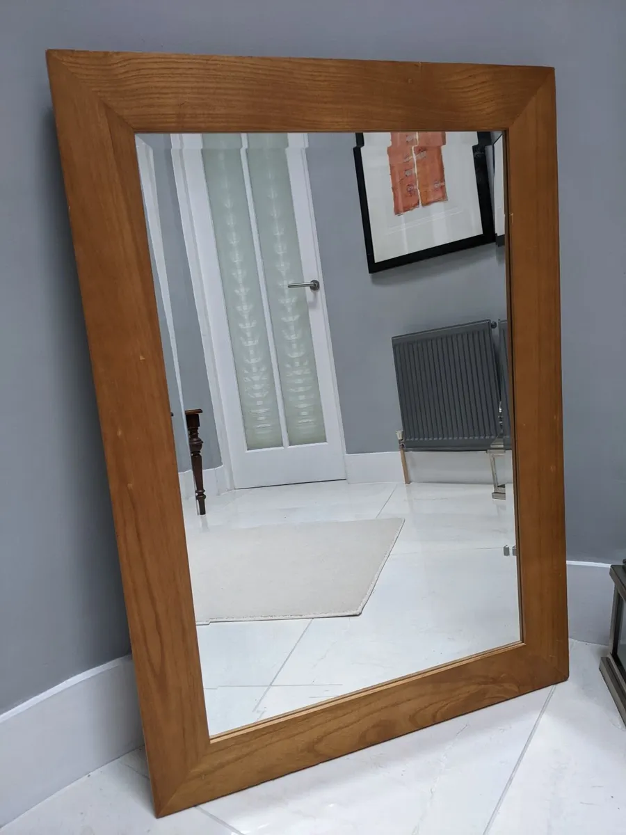 Large Oak Mirror - Image 1