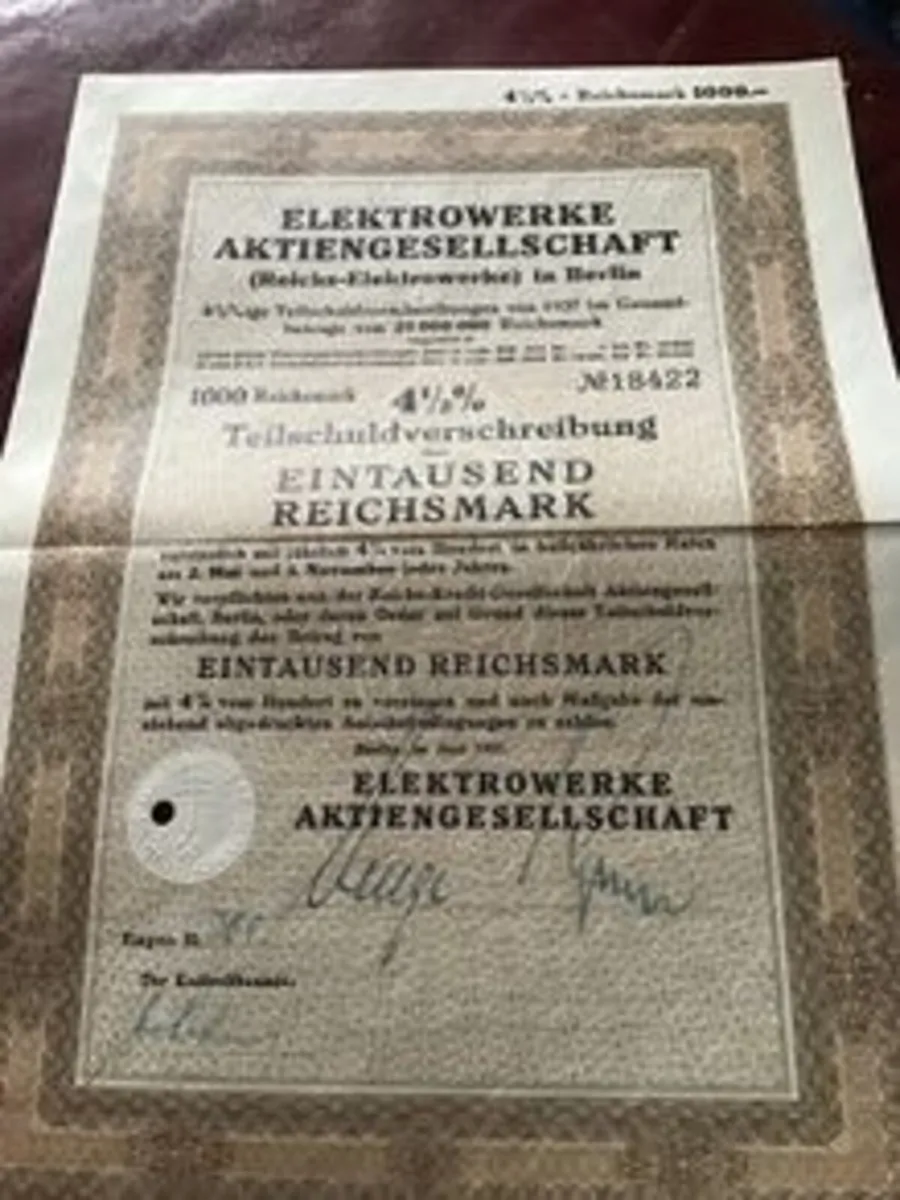 Rare/Genuine WW2 German War Bond