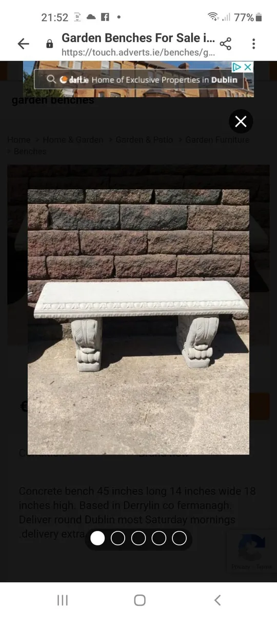 Garden Bench and Bird Bath - Only 85 Each - Image 1