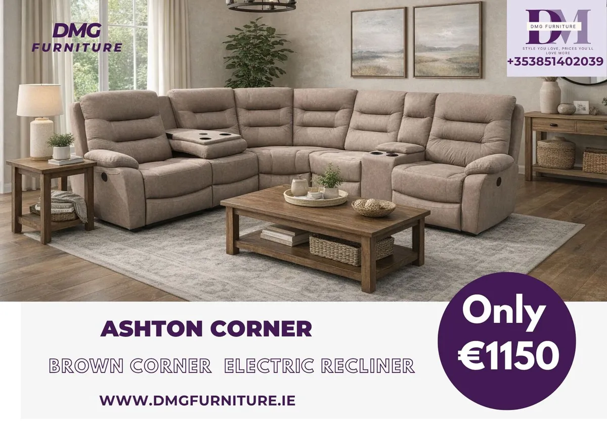 New Ashton Electric Recliner Sofa Range - Image 1