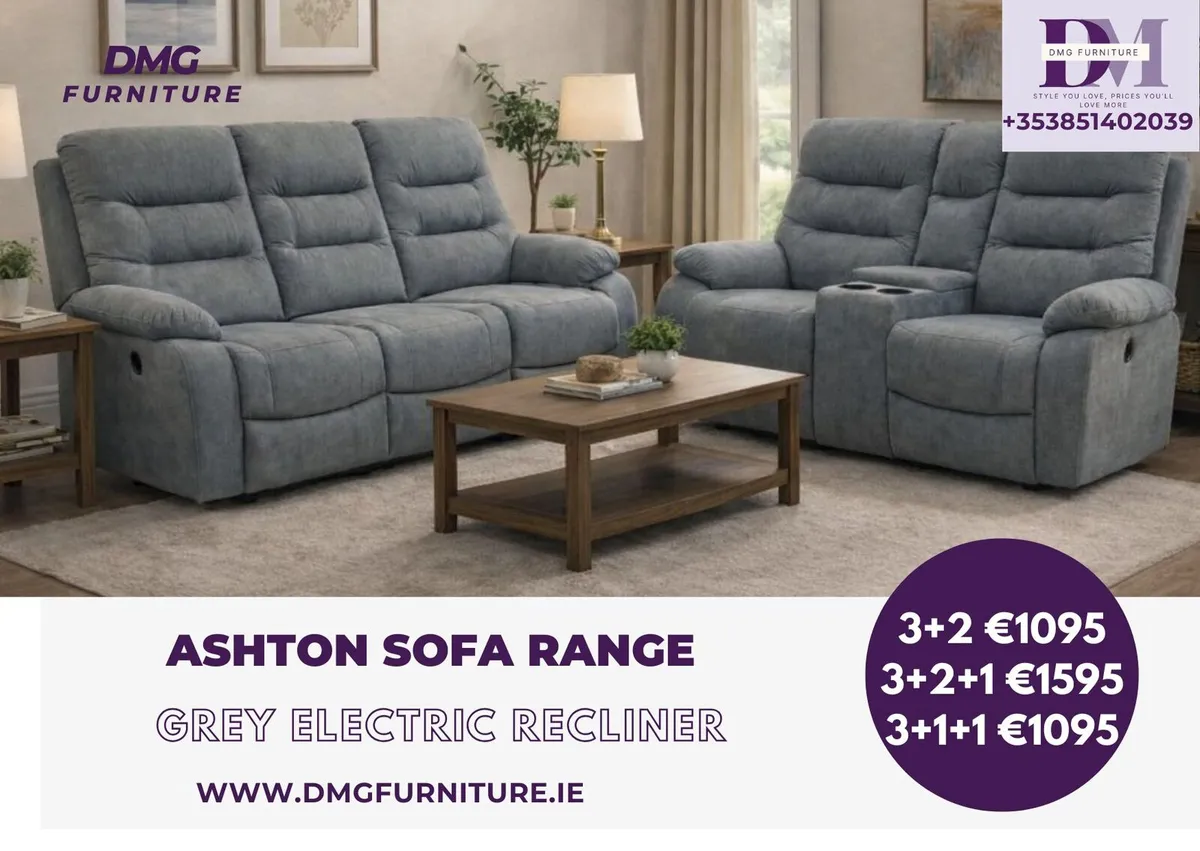 New Ashton Electric Recliner Sofa Range - Image 3