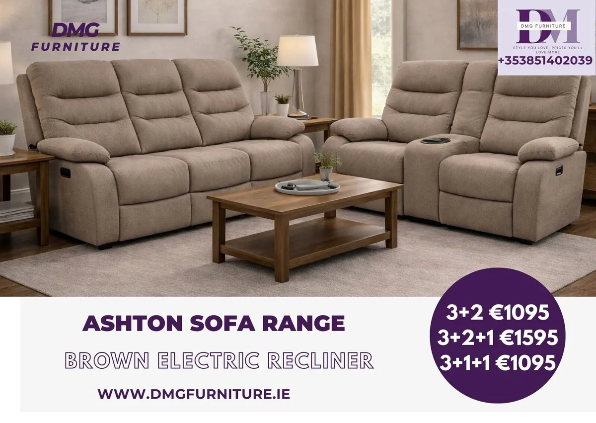 New Ashton Electric Recliner Sofa Range - Image 4