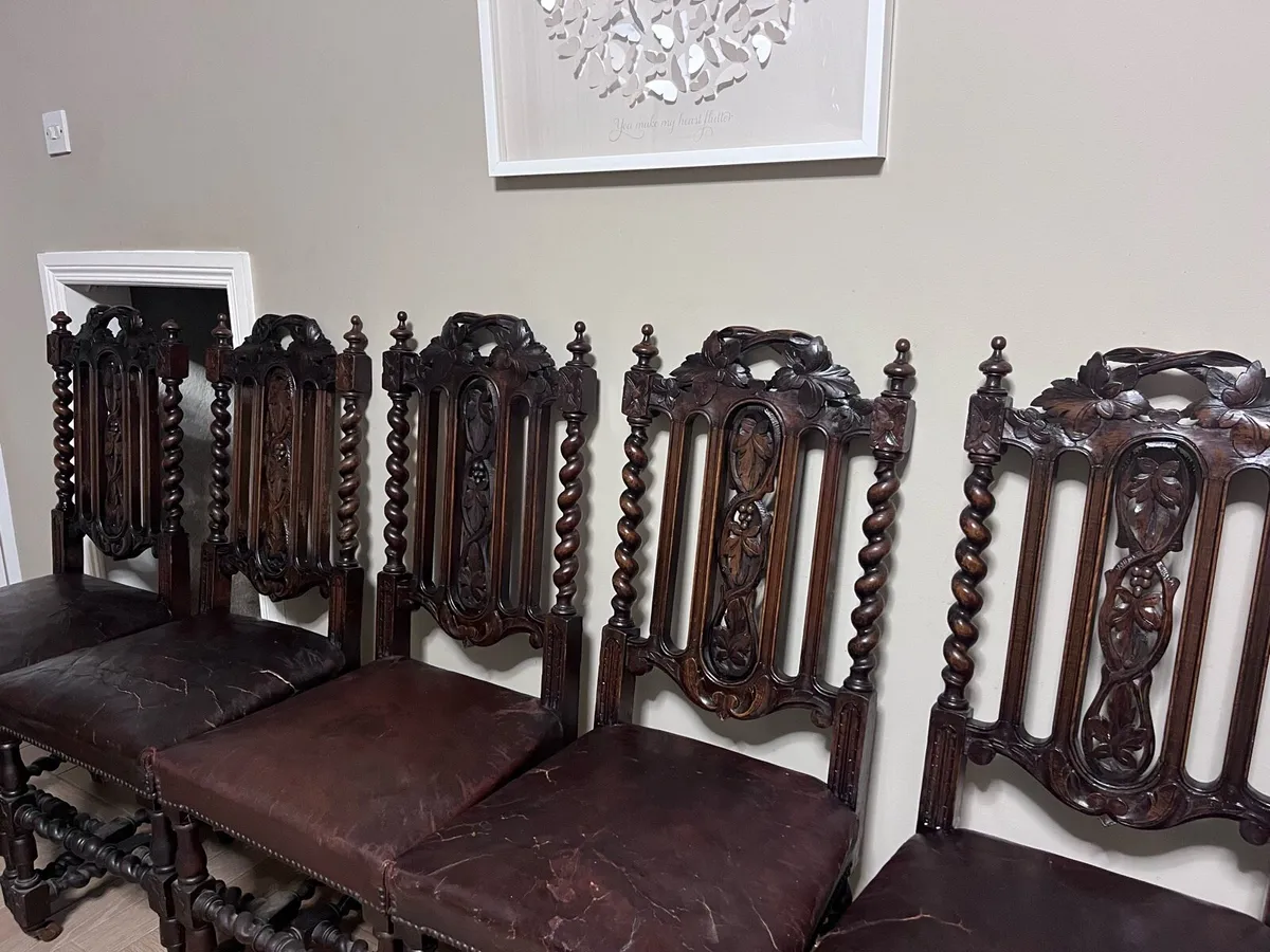 Early 20th century dining chairs - Image 4