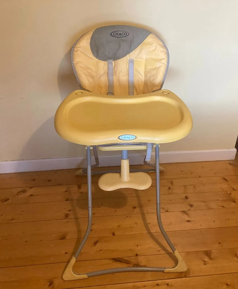 Baby High Chair & Removable Tray - Slightly Used - Image 1