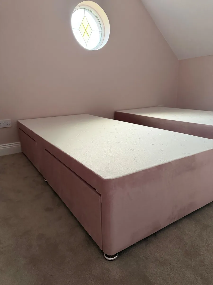 2 single 3ft bed base with storage - Image 2