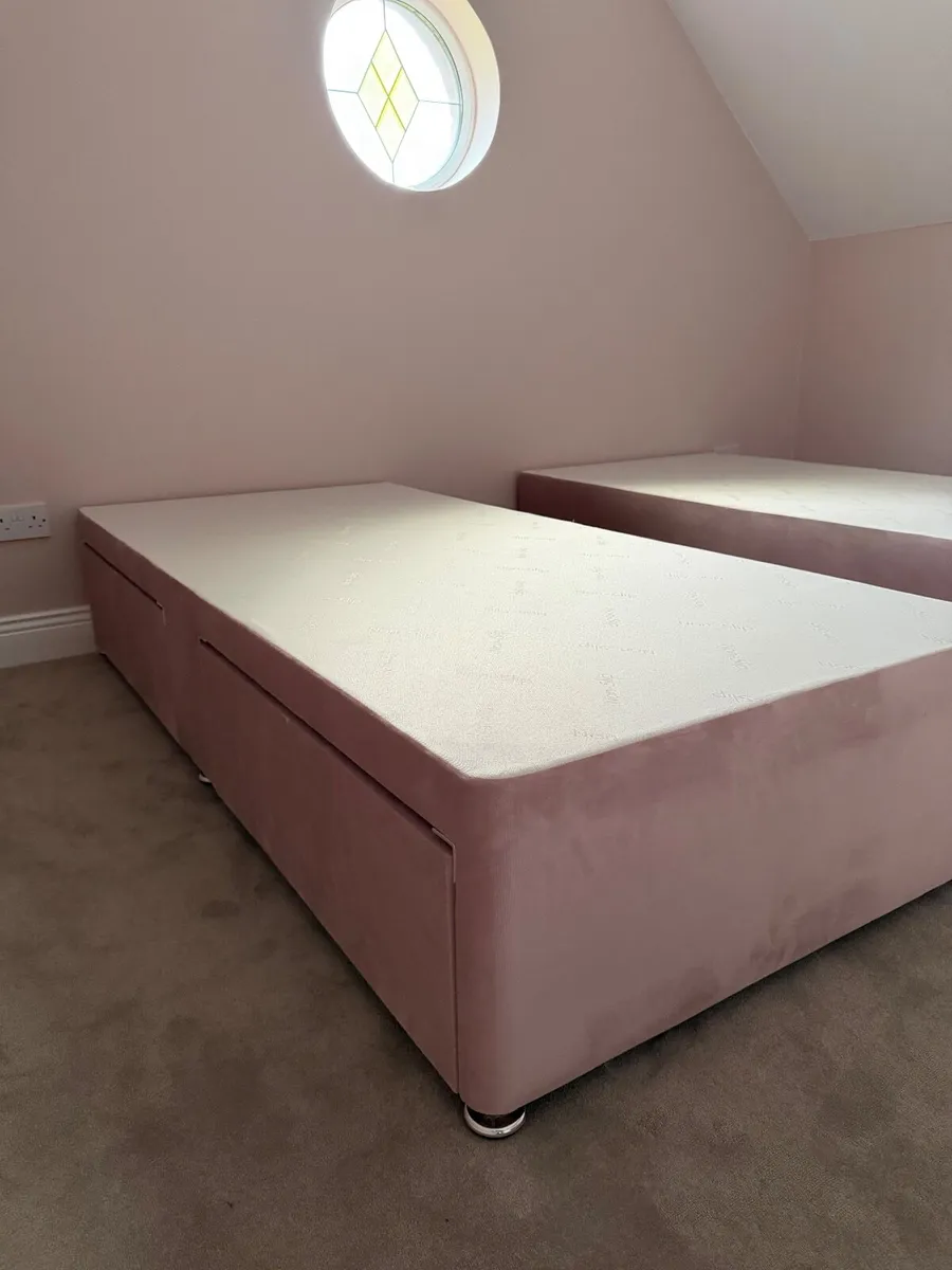 2 single 3ft bed base with storage - Image 3
