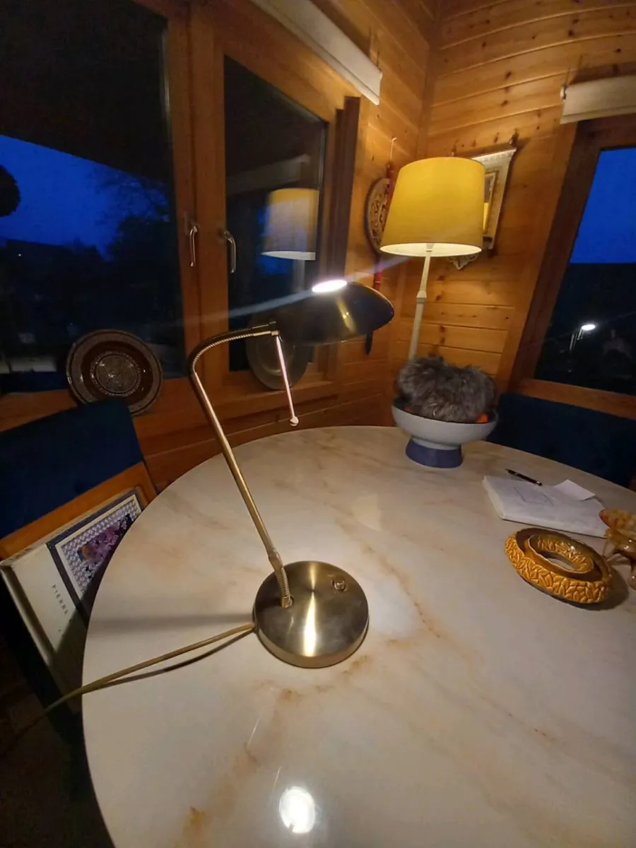 V cool brass lamp, fully working, dimmer, D18 - Image 1