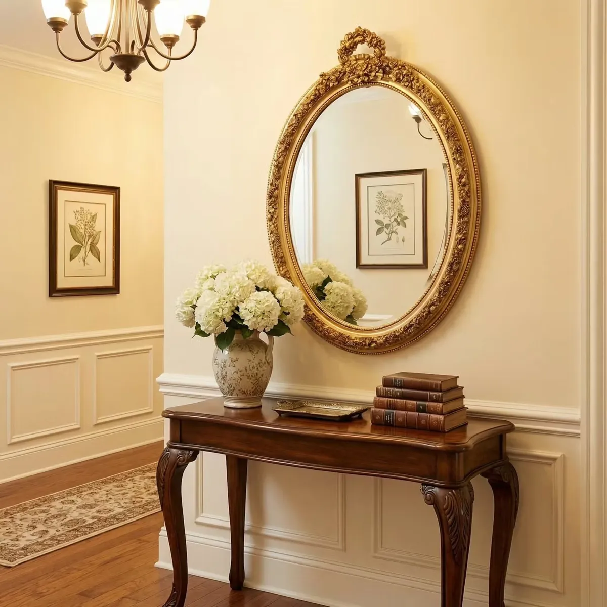 Various oval mirrors in an antique style - Image 2