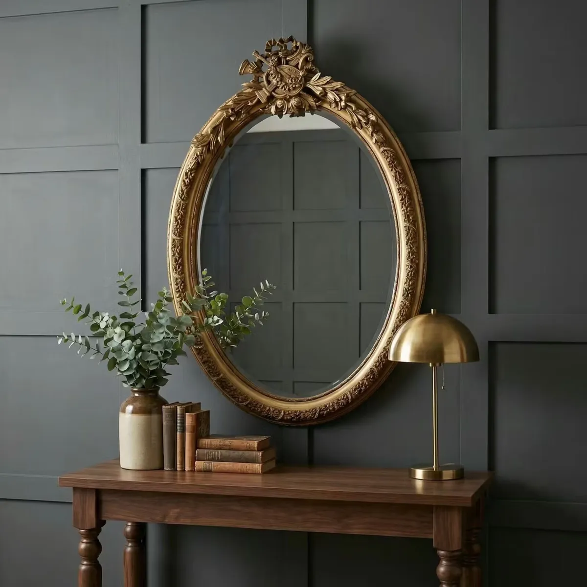 Various oval mirrors in an antique style - Image 4