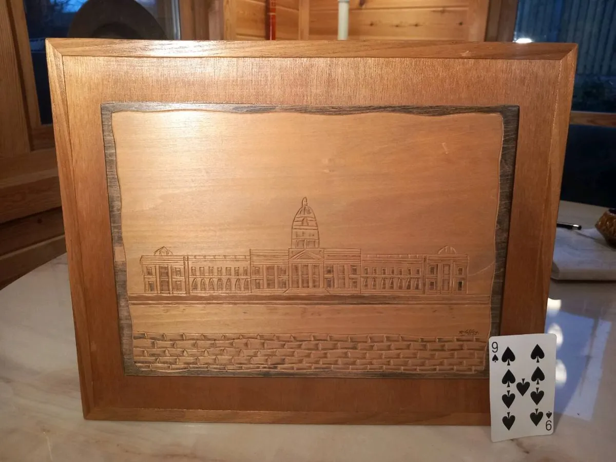 R Coffey wooden art Customs House Dublin - Image 1