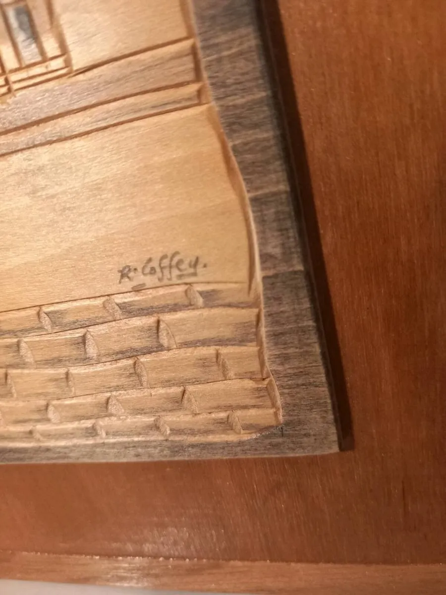 R Coffey wooden art Customs House Dublin - Image 4