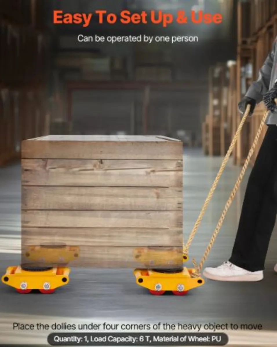 Machinery Skate Dolly, 13,200 LBS/6T Industrial - Image 2