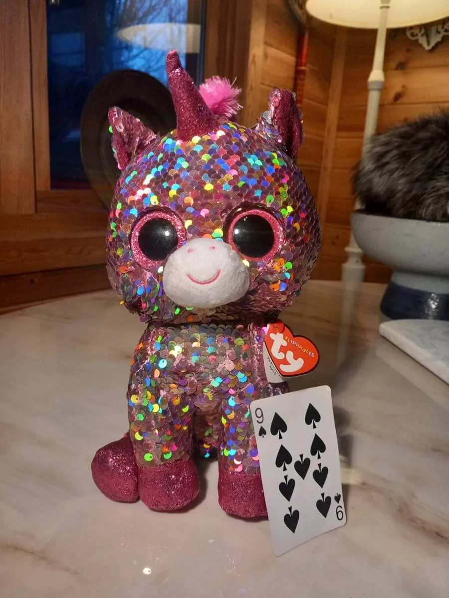 Ty flippables toy, sparkles unicorn, D18 post 7e - Image 1