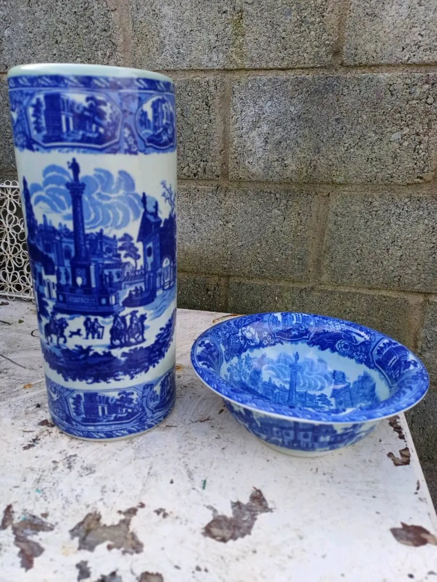 Vintage Victoria Ware Umbrella Stand & Bowl - Image 4