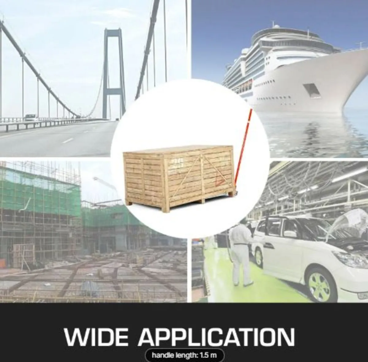 3T Prylever Bar 3000 kg Capacity Steel Pry Lever - Image 3