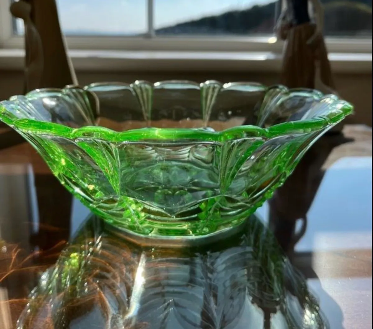 Art Deco 1930’s Stöle Czech Uranium Large Bowl - Image 3