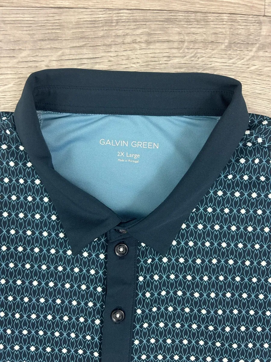 Galvin Green Patterned Golf Polo Shirt Mens XXL - Image 4
