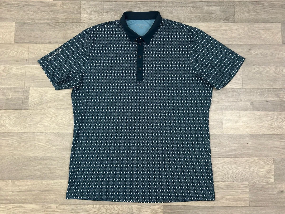 Galvin Green Patterned Golf Polo Shirt Mens XXL - Image 1