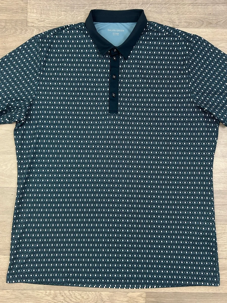Galvin Green Patterned Golf Polo Shirt Mens XXL - Image 2