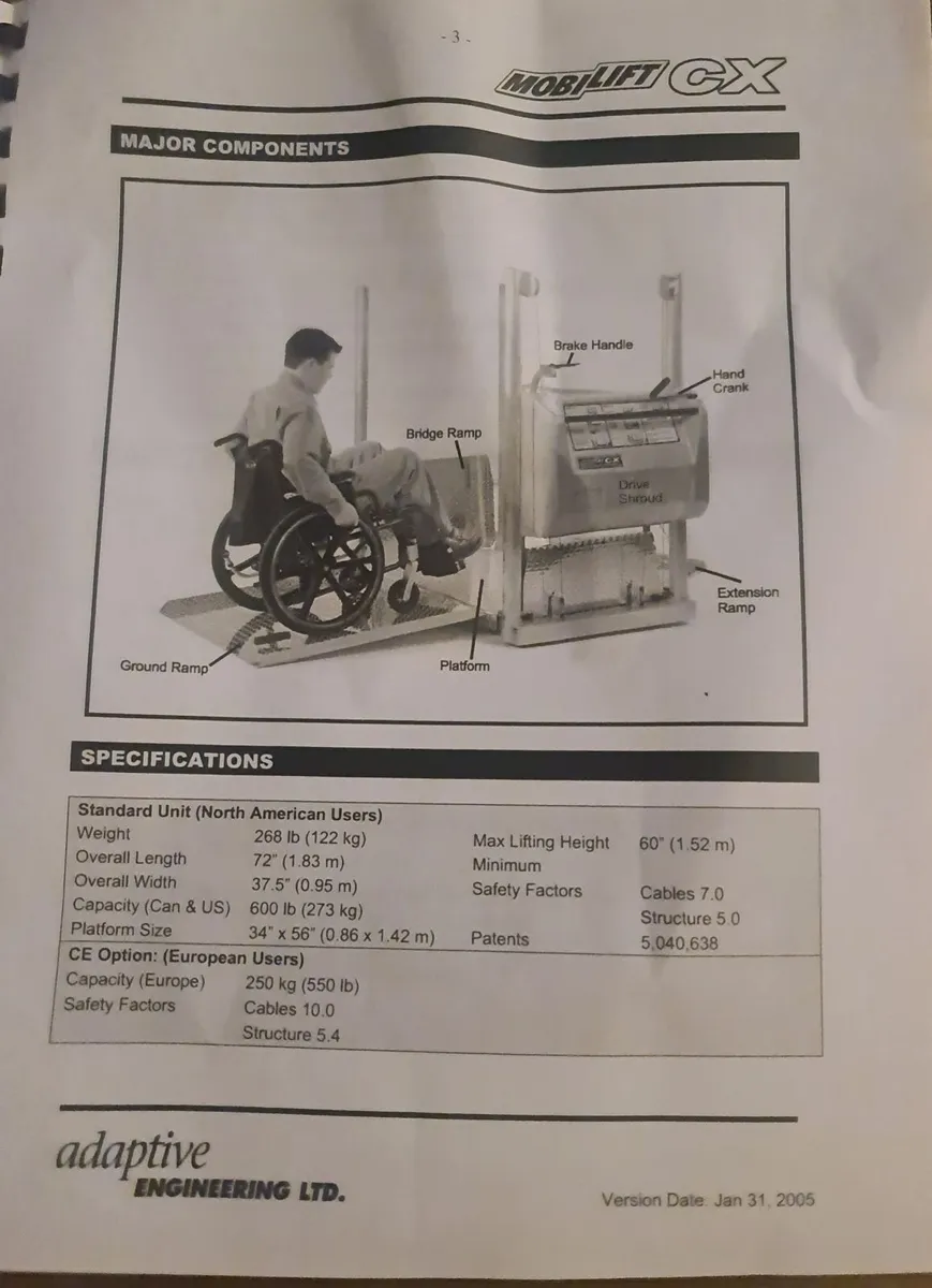 Mobilift CX Portable Wheelchair Lift – Brand New - Image 3