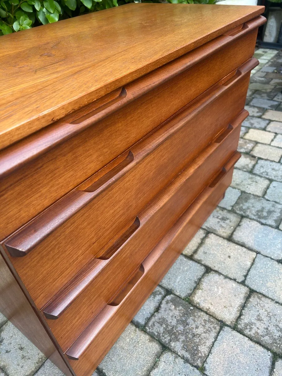 Mid century teak drawers retro vintage sideboard - Image 4