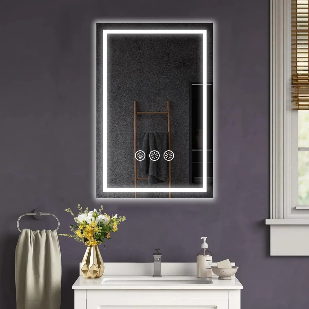 400X600MM LED Bathroom Mirror with Lights– - Image 1