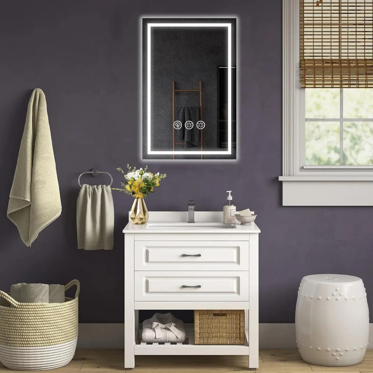 400X600MM LED Bathroom Mirror with Lights– - Image 2