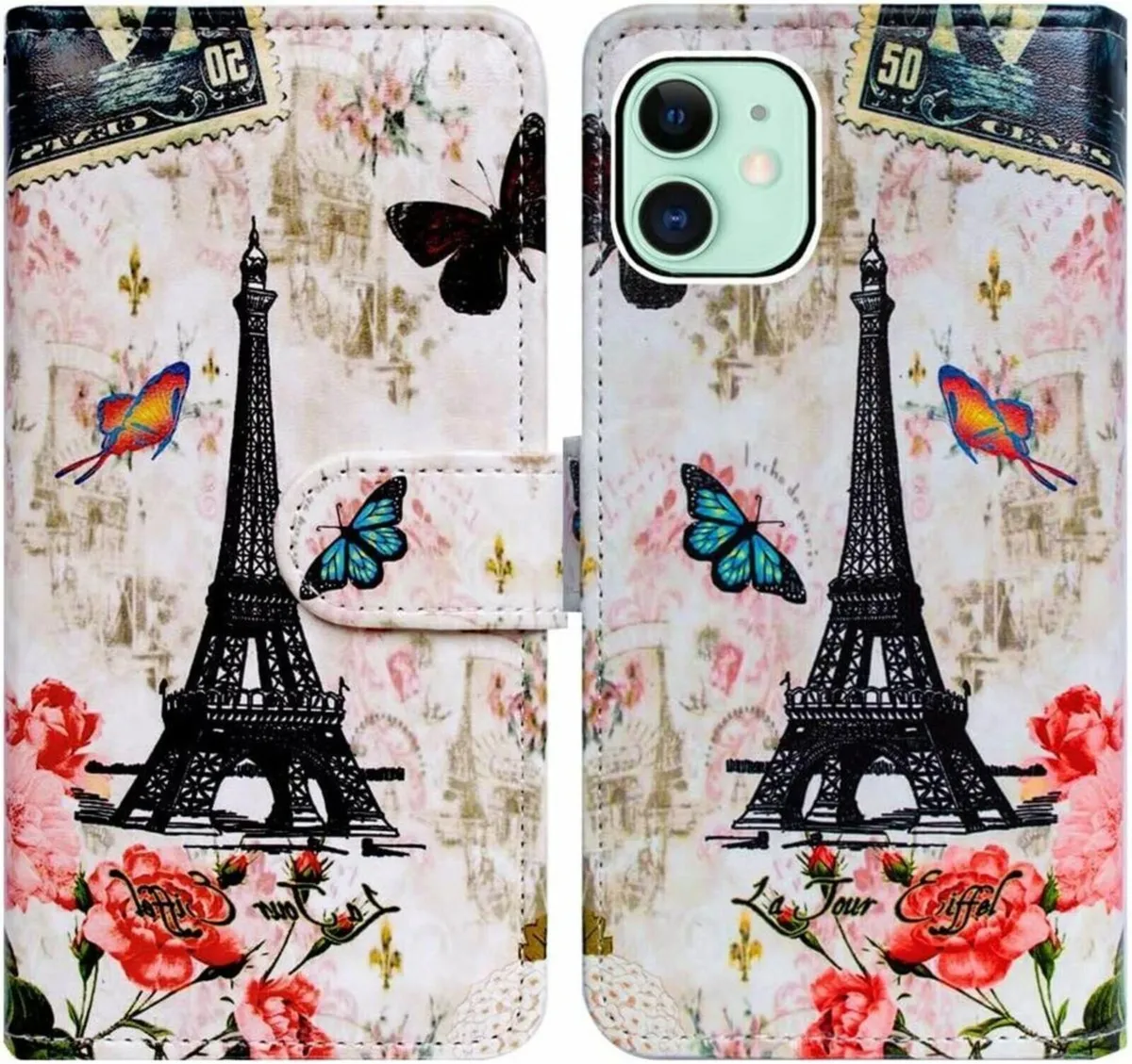 BRAND NEW iPhone 11 Cover Case Wallet Eiffel Tower - Image 1