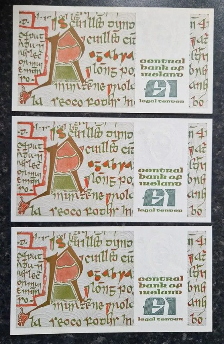 Vintage Irish 1 pound Banknote Note Queen Meabh - Image 4