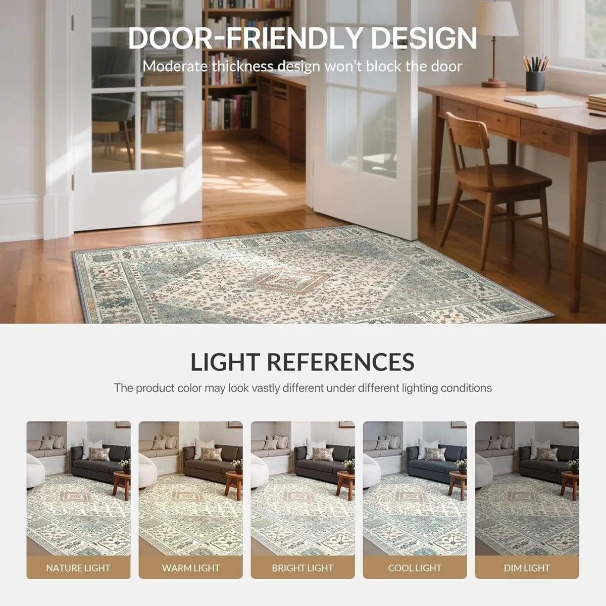 Rugs Living Room 200x290cm - Washable Large Rug - Image 4