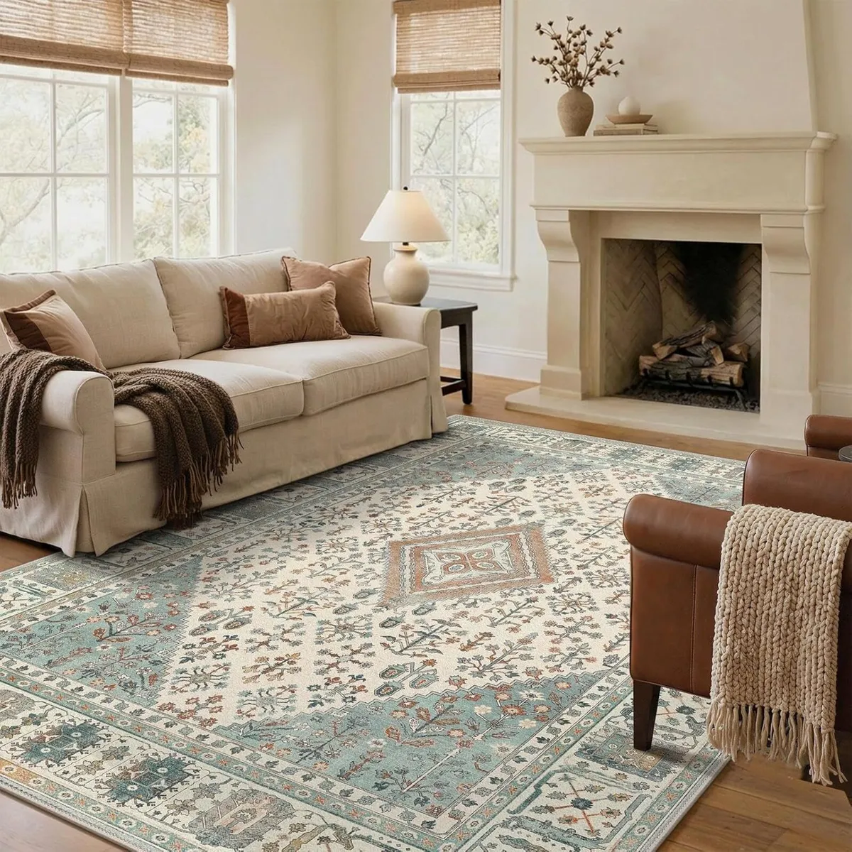 Rugs Living Room 200x290cm - Washable Large Rug - Image 1