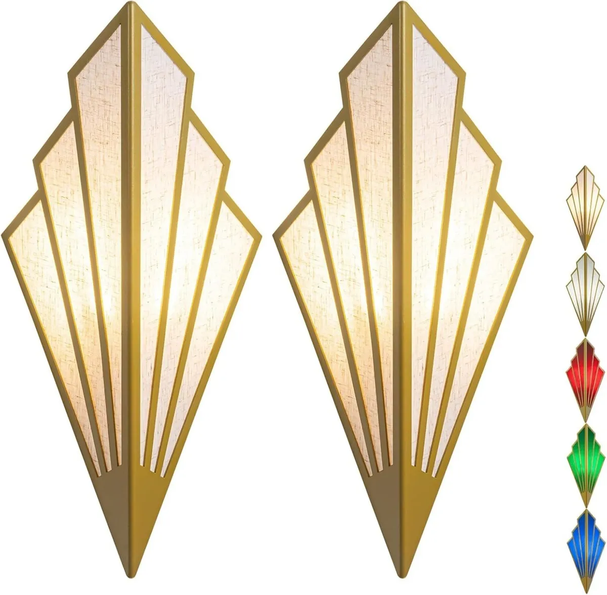 Set Of 2 Battery Operated Wall Sconces Lights - Image 1