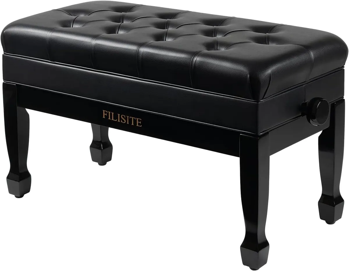 Adjustable Duet Piano Bench with Storage Heavy - Image 1
