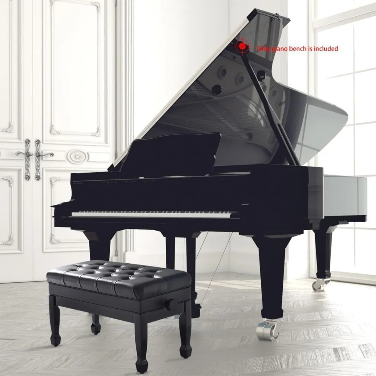 Adjustable Duet Piano Bench with Storage Heavy - Image 2