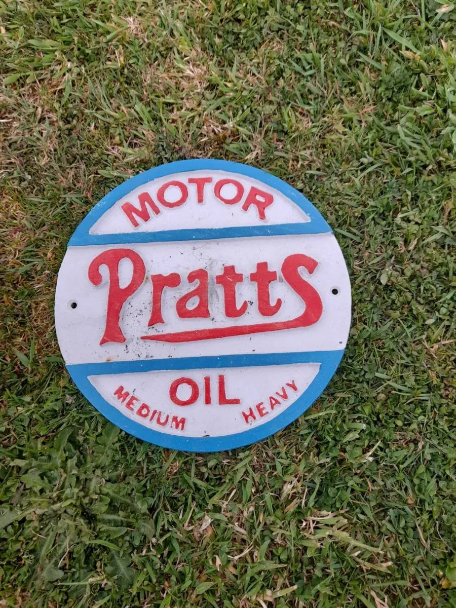 Pratts Cast Iron Sign - Image 1