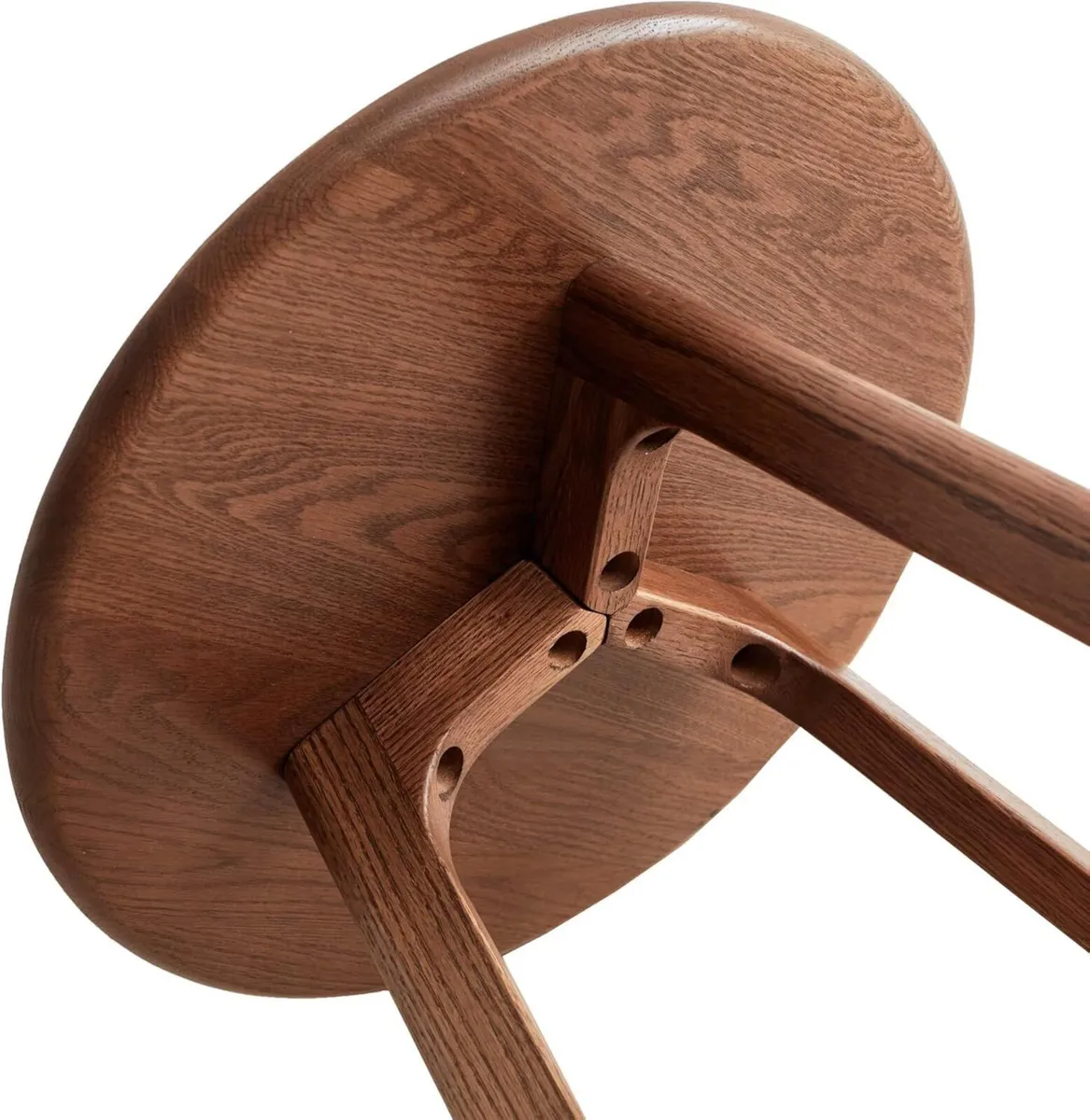 Round Side Table 100% Solid Wood Occasional - Image 3