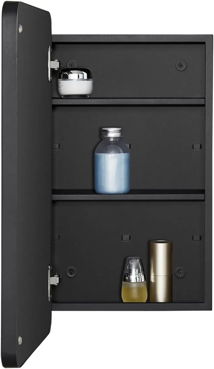 Bathroom Mirror Cabinet with Storage – Metal - Image 4