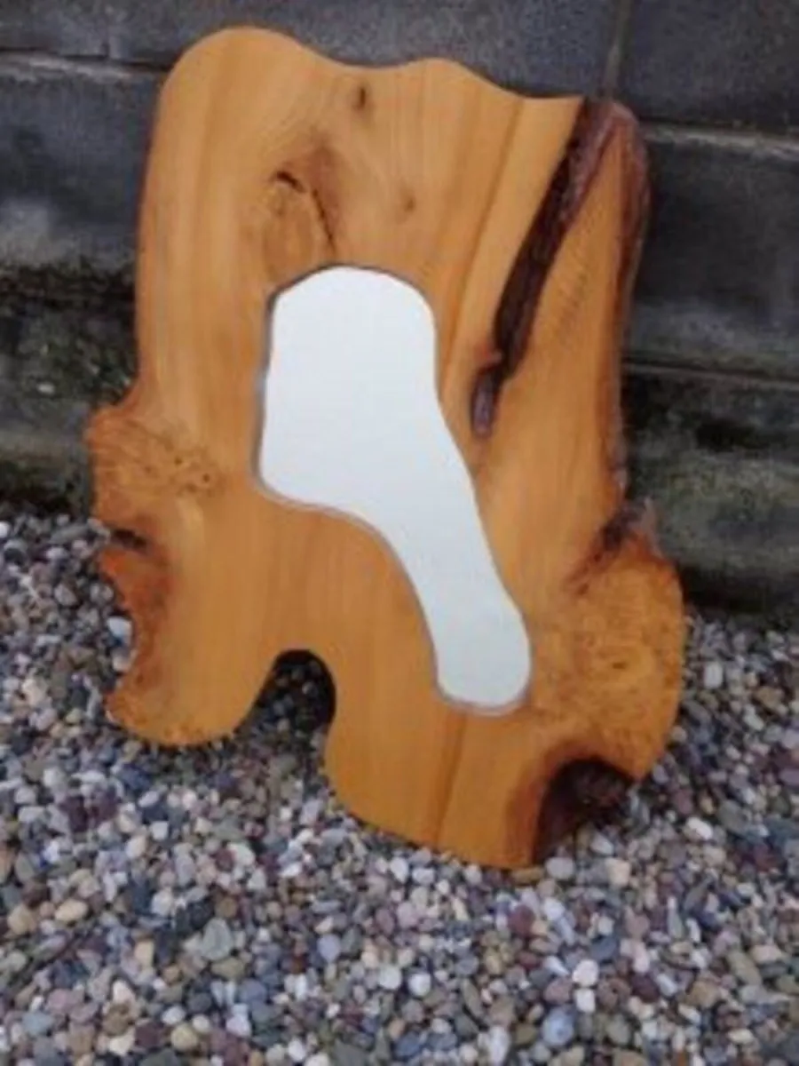 NEW Hand Crafted Wooden Mirror