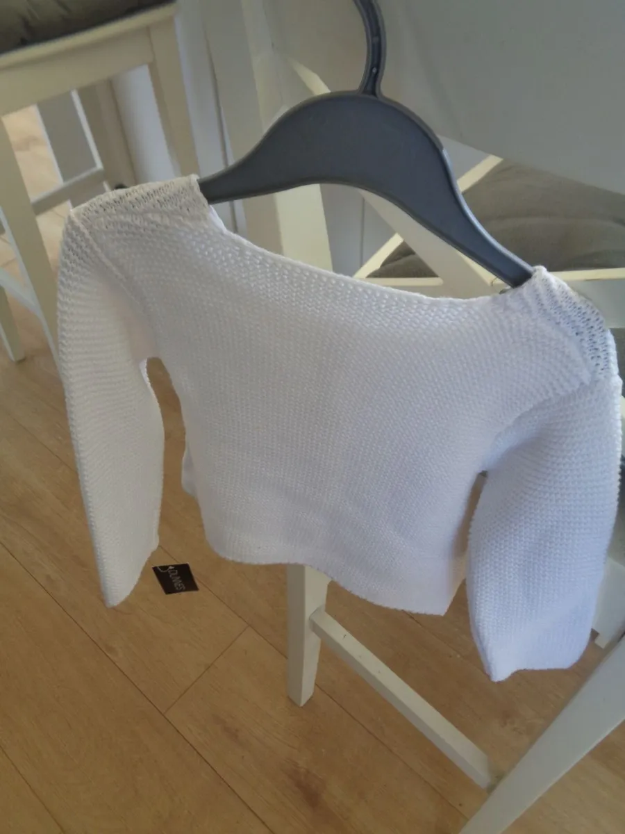 White Baby Cardigan for Sale - Image 2