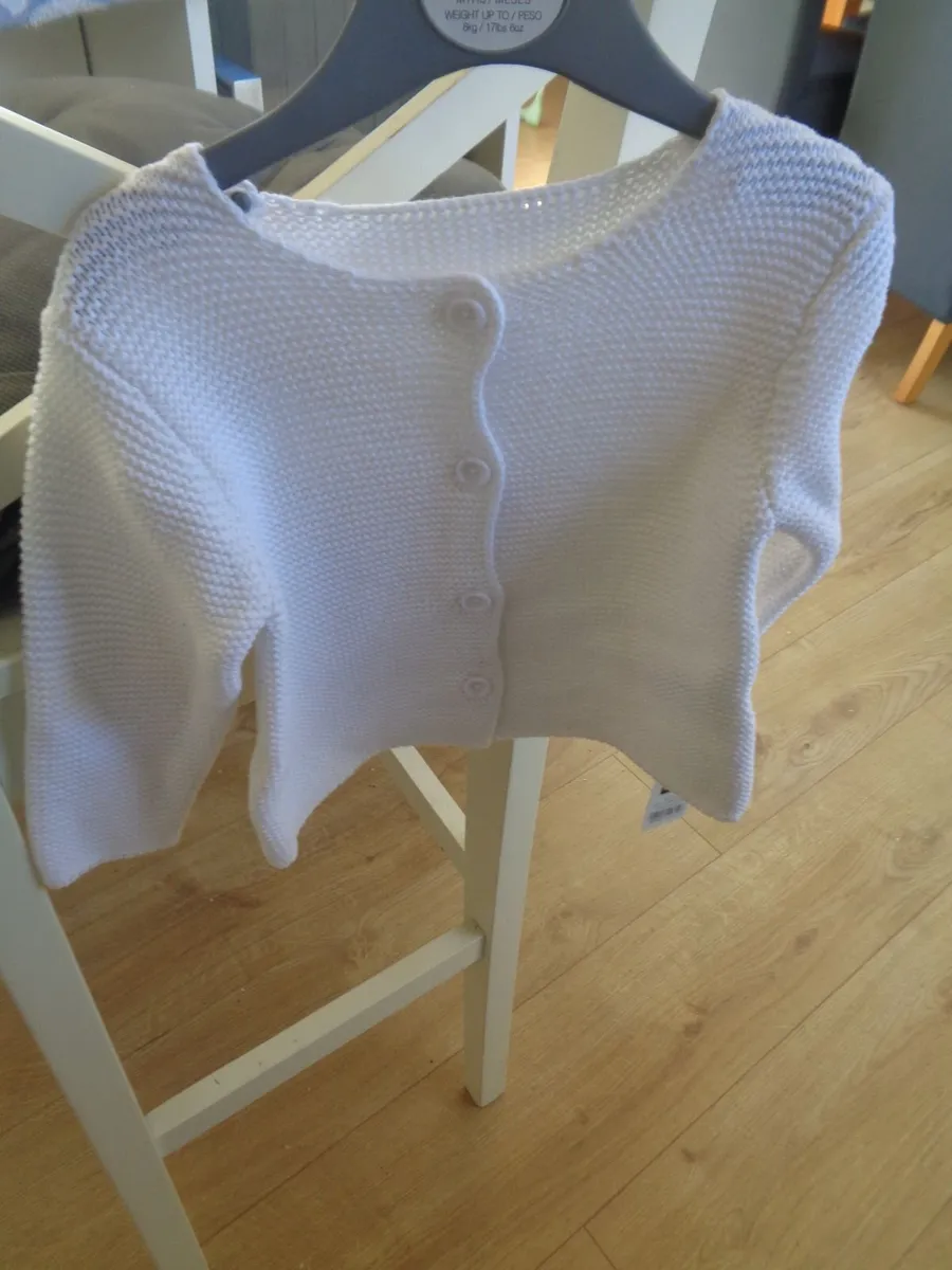 White Baby Cardigan for Sale - Image 1