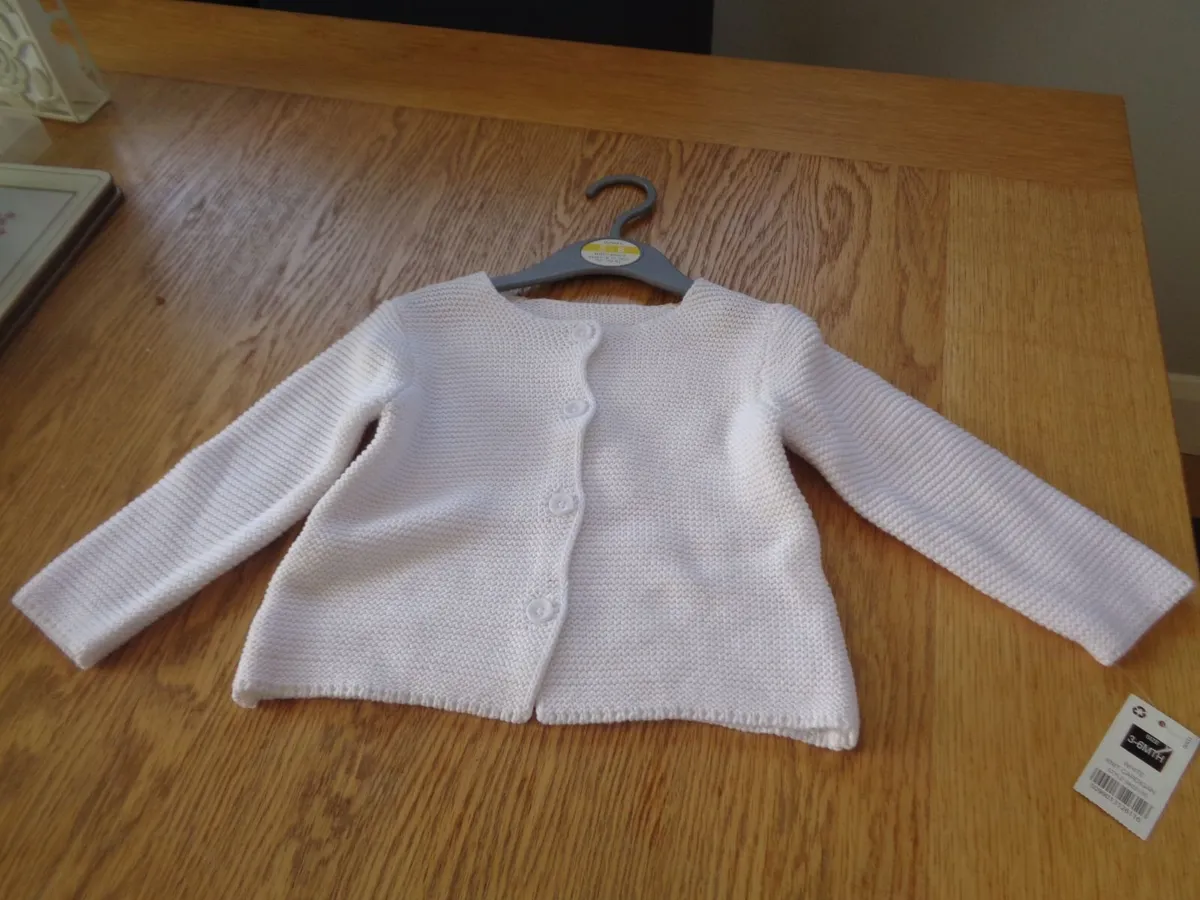 White Baby Cardigan for Sale - Image 3