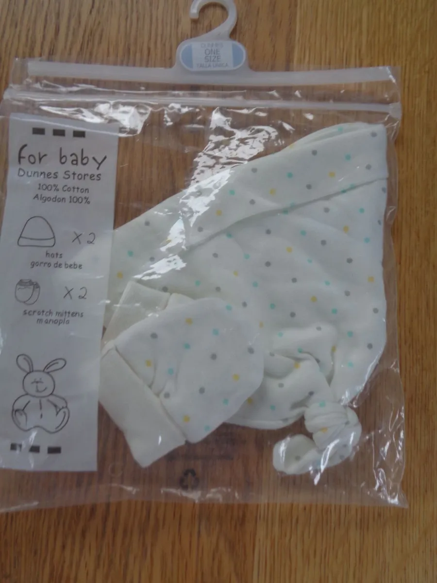 New Born Baby Hat and Mittens for Sale