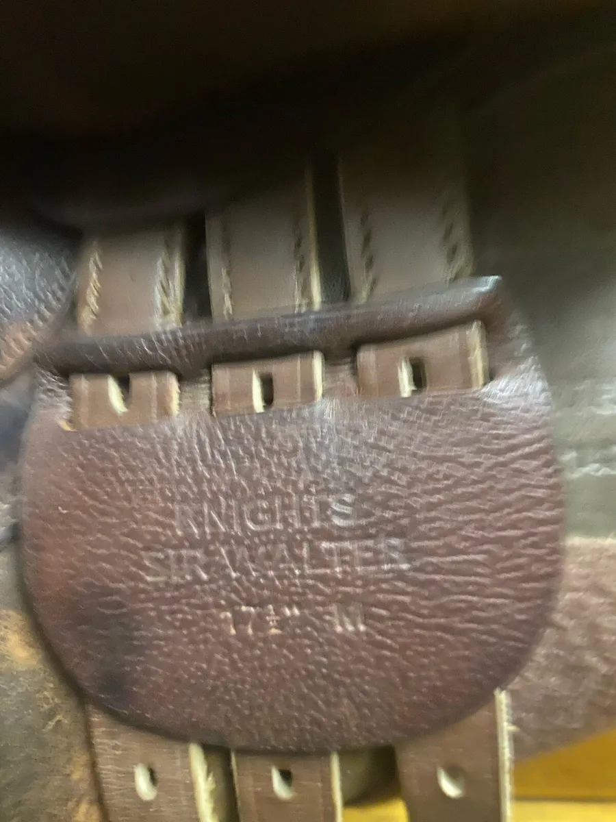 Knights 17.5 brown Leather jump saddle - Image 4