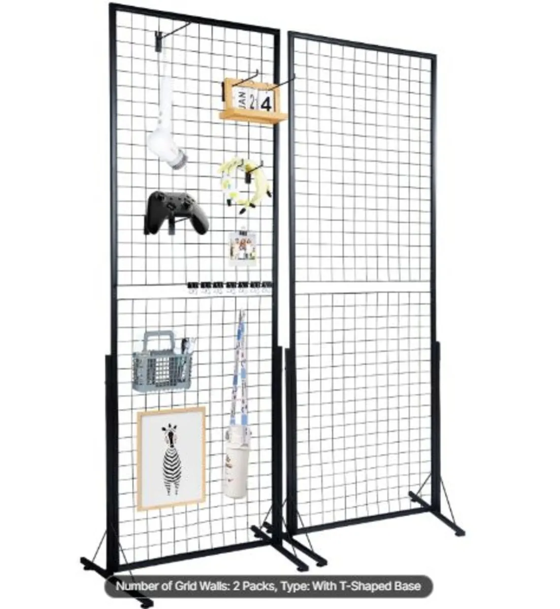 61 x170.7 cm Grid Wall Panels Tower, 2 Packs Wire - Image 1